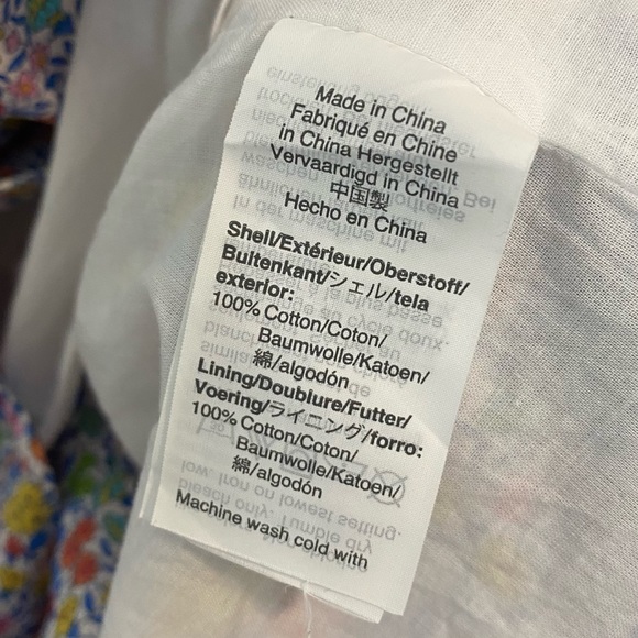 J. Crew Liberty Floral Cotton Sosi Ruffle Dress - Picture 9 of 10